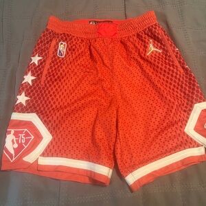 Jordan Red Mesh Athletic Shorts
